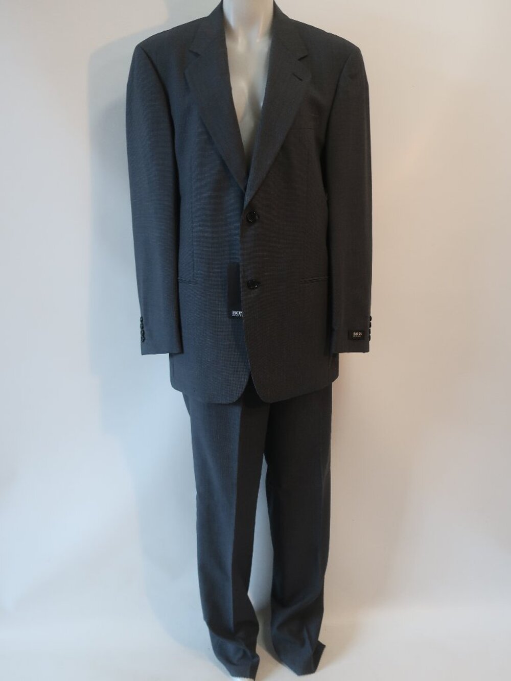 NWI Mens Hugo Boss Blue (Item-90) Wool Blend 2 Pc Sport Coat Pant Suit 40R